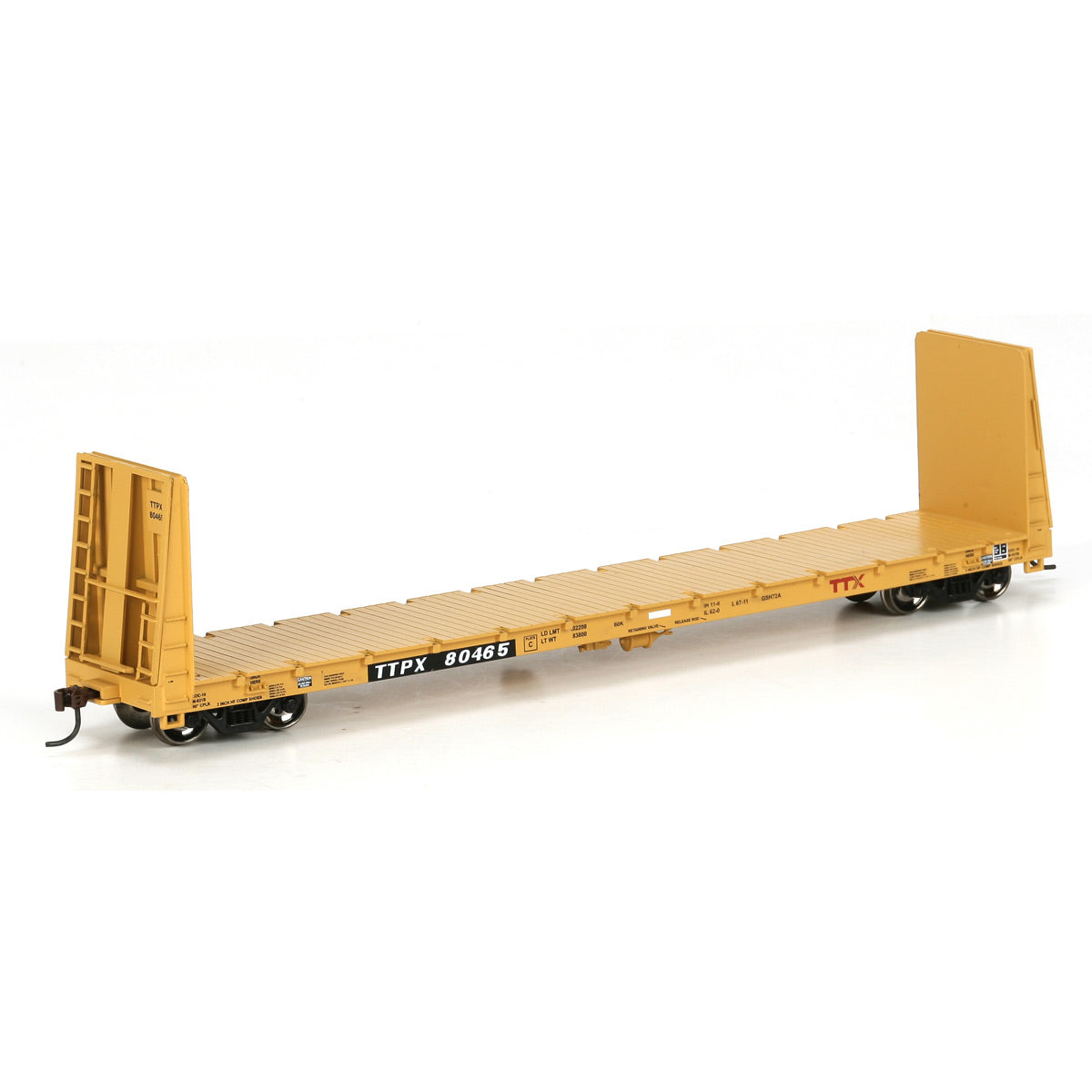 Athearn 88134 HO Scale TTPX 60' Bulkhead Flatcar #80465