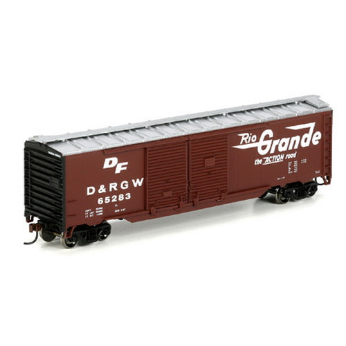 Athearn 98107 HO Denver & Rio Grande Western RTR 50' Double Door Box Car #65283