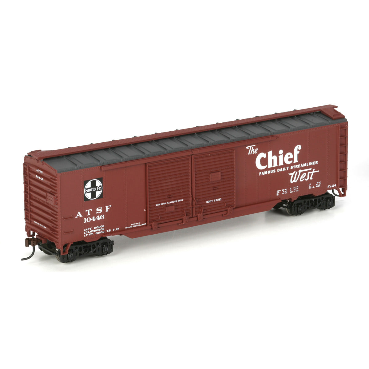 Athearn 98094 HO Scale Atchison Topeka Santa Fe 50' Double Door Box Car #10446