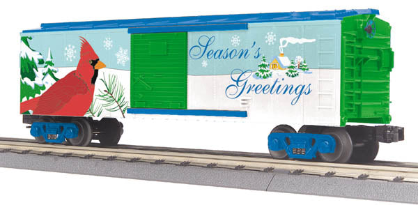 MTH 30-74657 O Gauge Seasons Greetings Box Car NIB