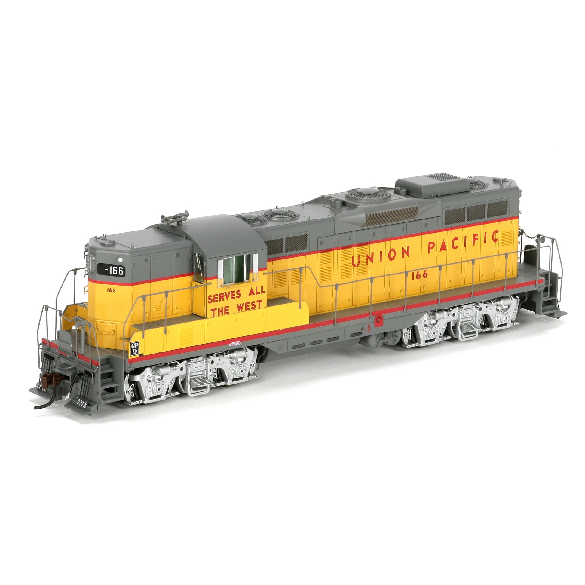Athearn G62424 HO Scale Union Pacific GP9 Diesel Locomotive #166