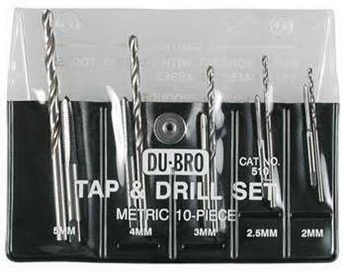 Dubro Products 510 Metric Tap & Drill Bits (Set of 10)