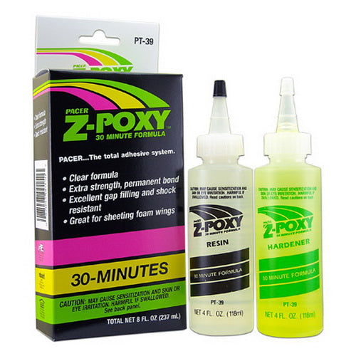 Pacer Glue PT39 Zap 30 Min Z-Poxy Epoxy Glue - 8 oz.