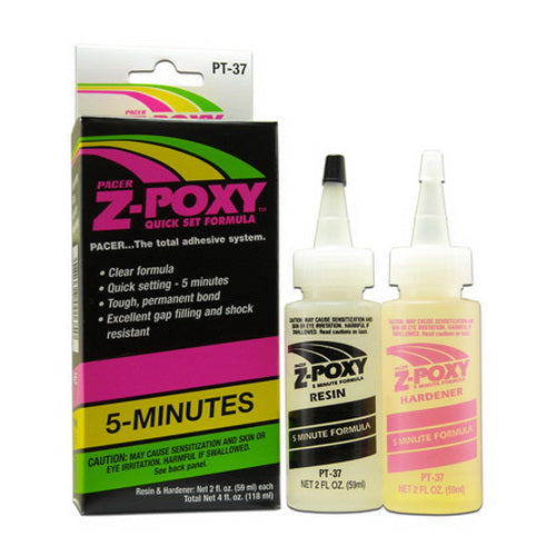 Pacer Glue PT37 Zap 5 Minute Z-Poxy Epoxy Glue - 4 oz.