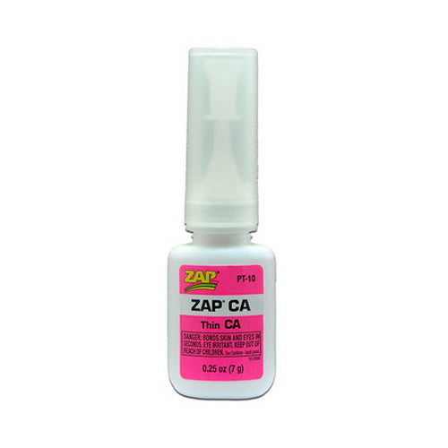 Pacer Glue PT10 Zap Super Thin CA Super Glue - 1/4 oz. Bottle