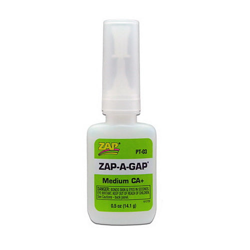 Pacer Glue PT03 Zap-A-Gap Medium CA+ Super Glue -  1/2 oz. Bottle