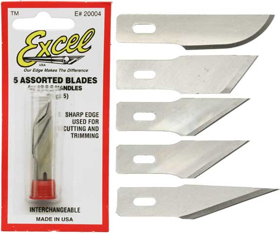 Excel 20004 Assorted Heavy-Duty Blades (Set of 5)