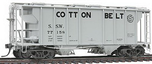 Kadee 8035 HO Cotton Belt SSW PS-2 Two-Bay Covered Hopper #77158