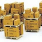 Life Like 433-1665 HO Flat Car Load Palletized Boxes Scene Master (Pack of 8)