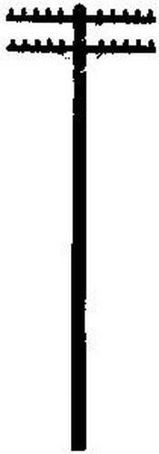 Rix Products 628-0032 HO 2-Crossarm Brown Telephone Poles Kit (Pack of 18)