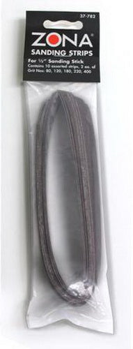 Zona 37-782 1/2" Sanding Stick Cloth Back Sanding Strip Assortment