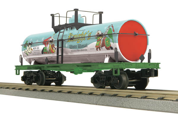 MTH 30-73353 O Gauge Knight Winter Smoking Tank Car EX/Box
