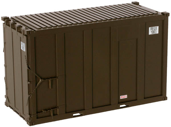 Atlas 20000378 HO Scale Brown MSW 20' High-Cube Containers REGX #1 (Pack of 4)