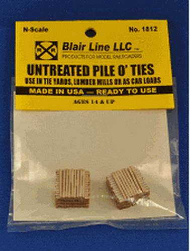 Blair Line 2812 HO Pile O' Unstained Railroad Ties (Set of 2)