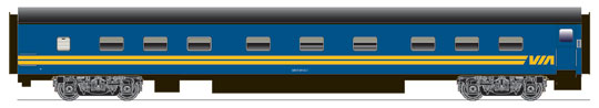 Rapido Trains 113001 HO Via Rail Canada Post War 6-4-6 Sleeper (Green Point)