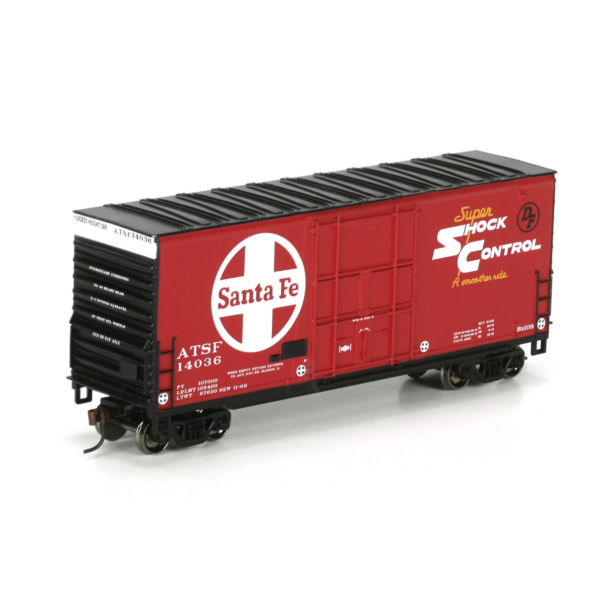 Athearn 76612 HO Scale Santa Fe RTR 40' High Cube Box Car #14036 NIB