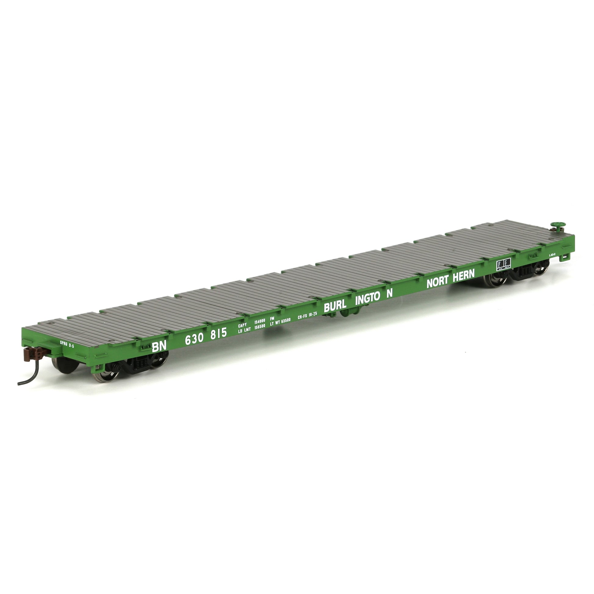 Athearn 97816 HO Scale Burlington Northern 60' Flat Car #630815