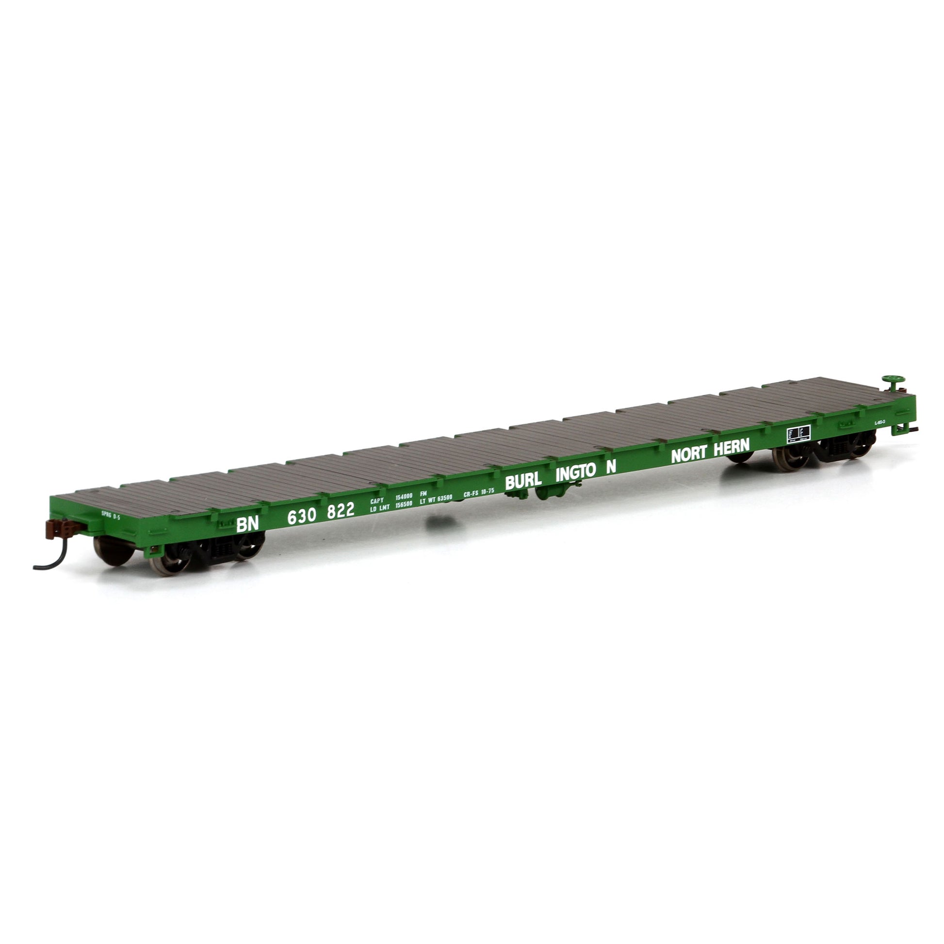 Athearn 97817 HO Scale Burlington Northern 60' Flat Car #630822 LN/Box