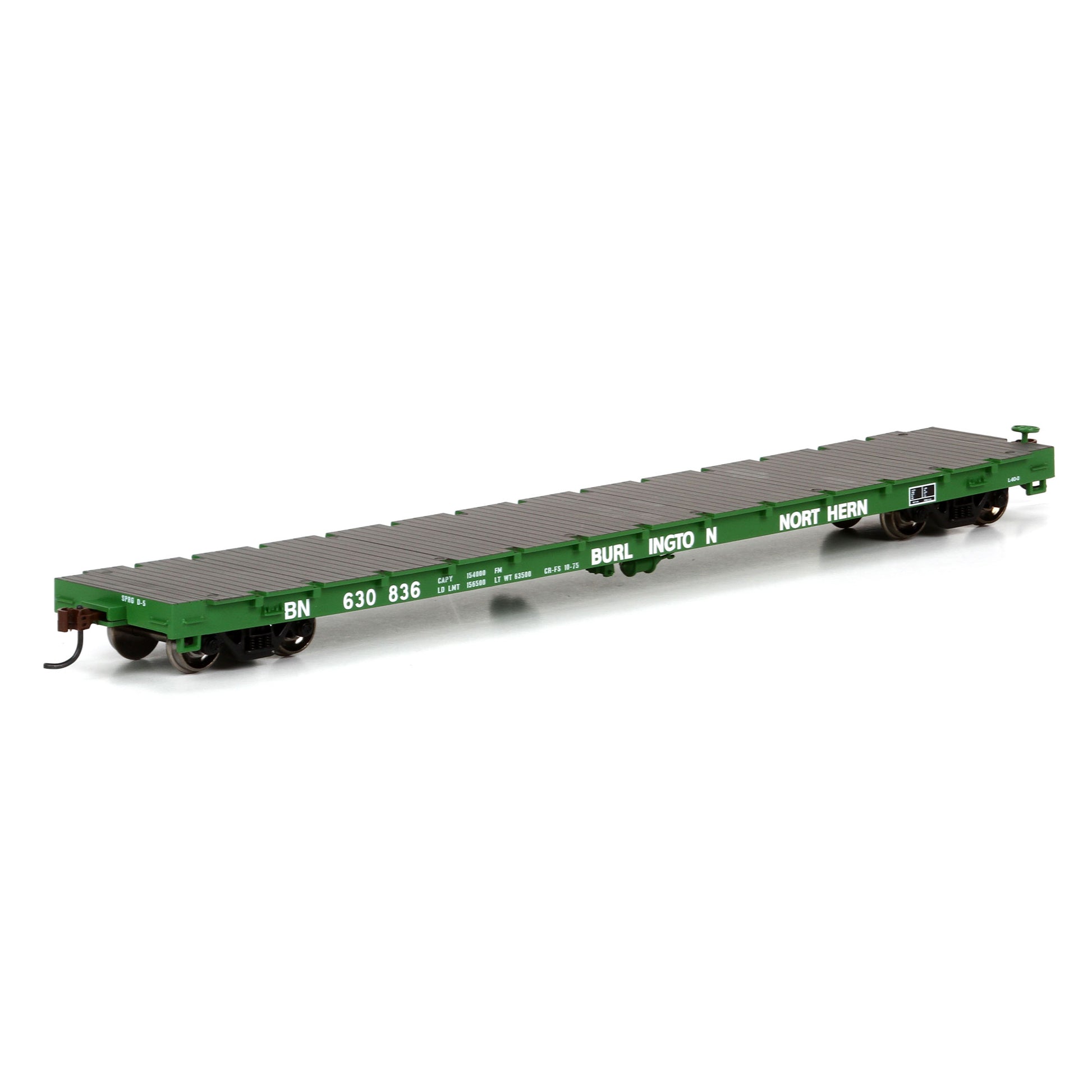 Athearn 97818 HO Scale Burlington Northern 60' Flat Car #630836