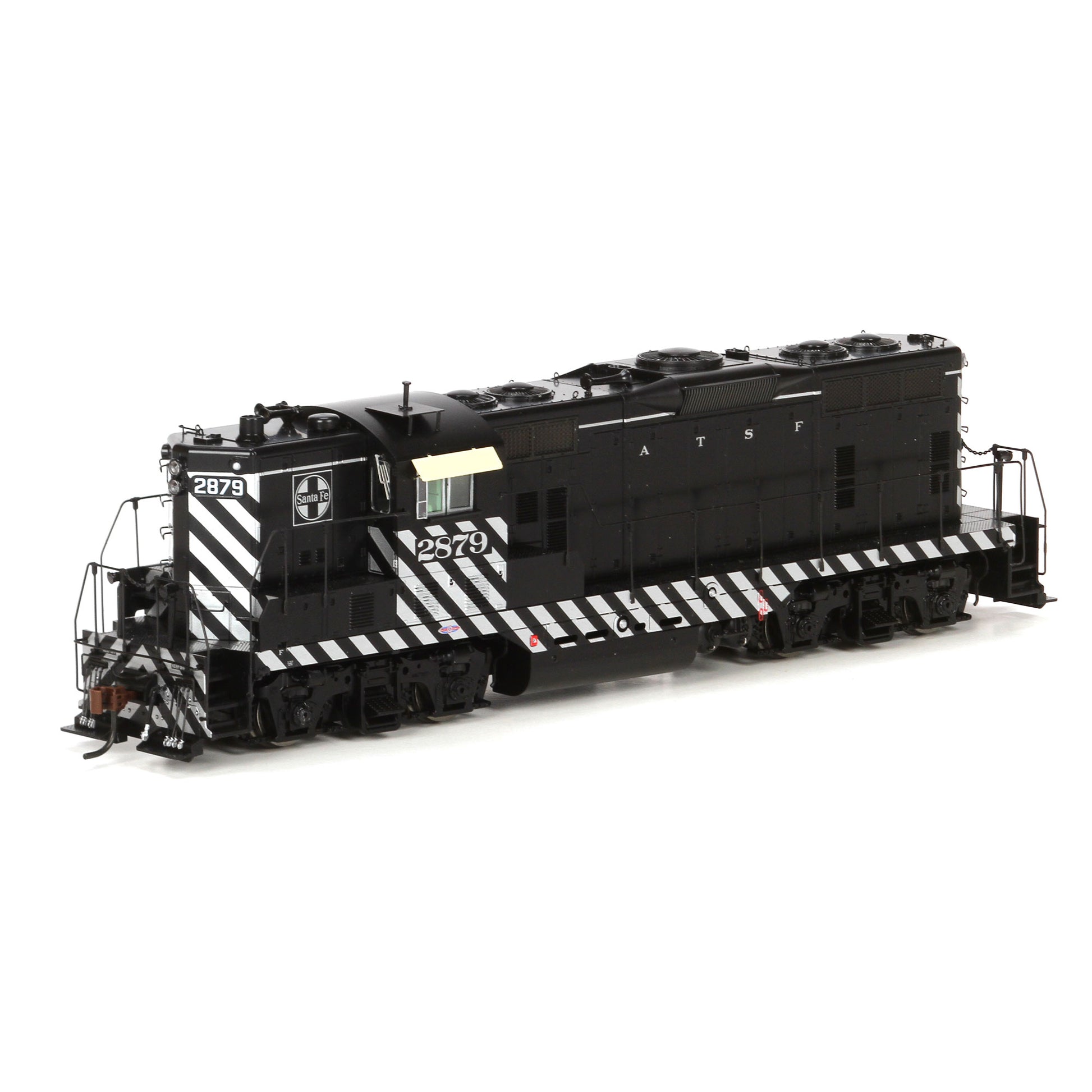 Athearn G62433 HO Santa Fe GP7 Dual Service Zebra Diesel Locomotive #2879