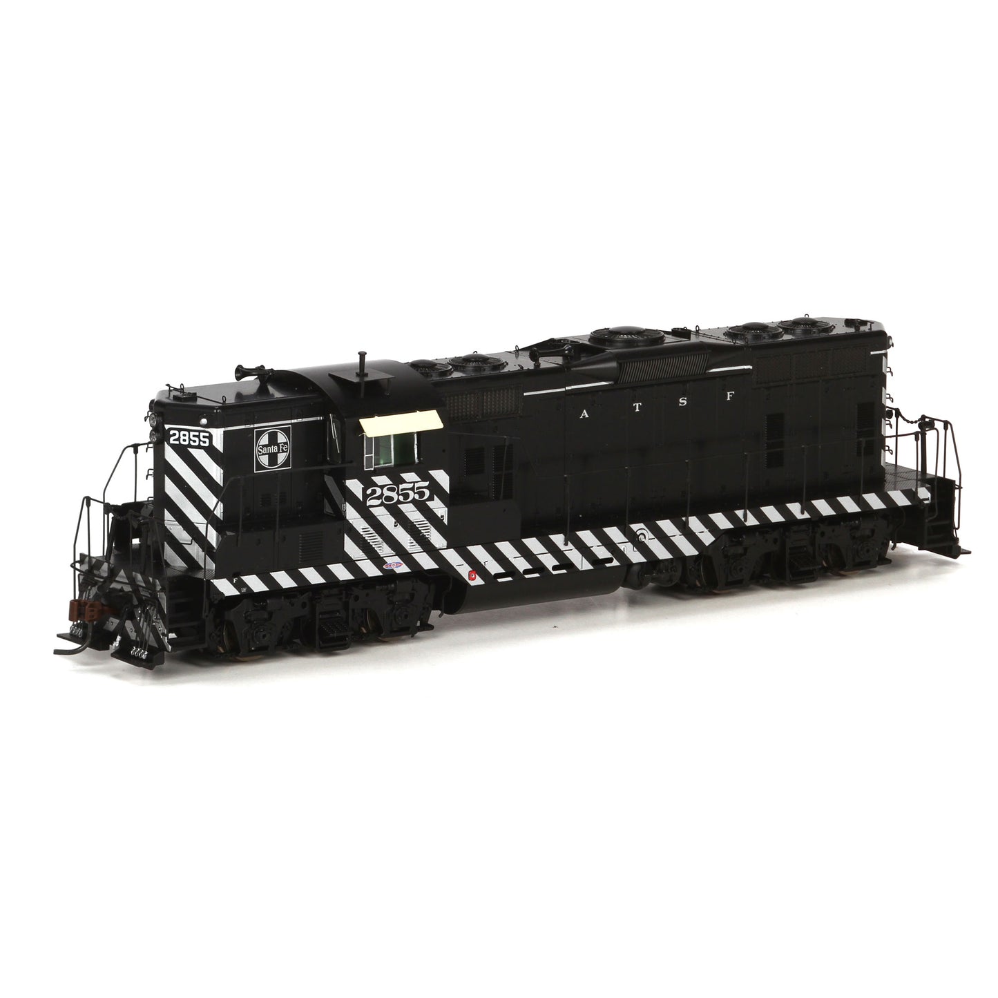 Athearn G62631 HO SF Zebra Stripe GP7 Diesel Locomotive with DCC & Sound #2855