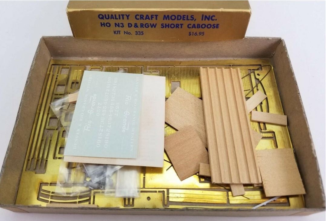 Quality Craft 335 HOn3 D&RGW Short Caboose Kit