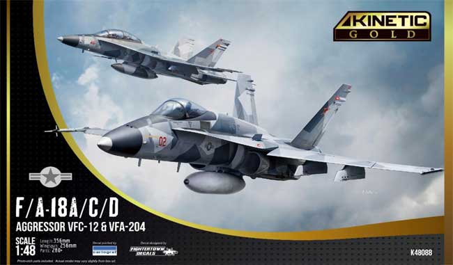 Kinetic 48088 1:48 F/A-18A/D VFC-12 Agressor Military Aircraft Plane Kit