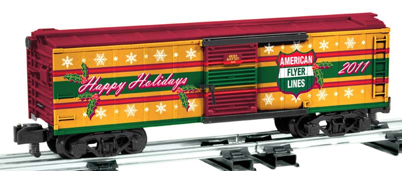 American Flyer 6-48394 S Christmas American Flyer Lines 2011 Holiday Boxcar LN/Box