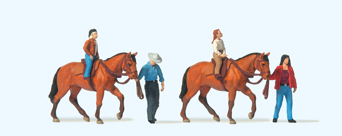 Preiser 10794 HO Riding Lessons Figures (Set of 4)