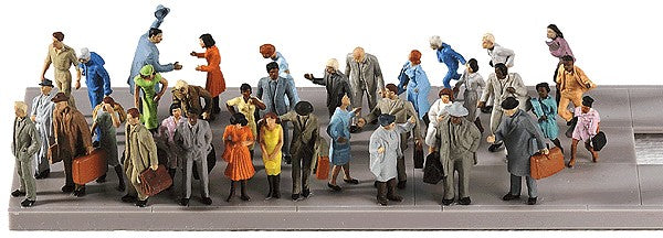 Preiser 1014008 HO Standing & Walking Passengers Figures (Set of 36)
