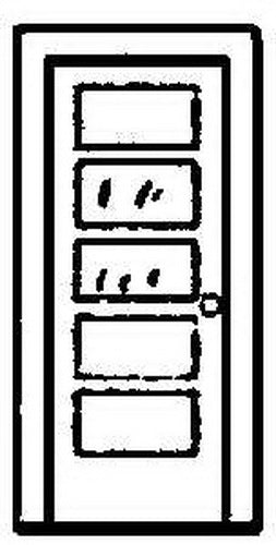 Alexander Scale 2498 Door with 2-Pane Window (Pack of 4)