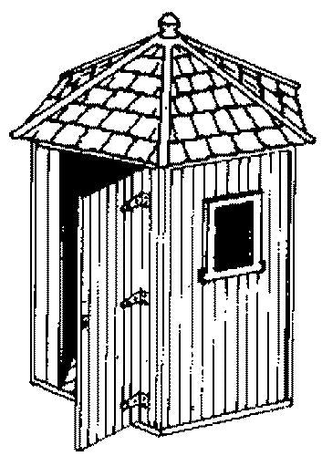 Alexander Scale 3114 HO Telephone Shelter Wooden