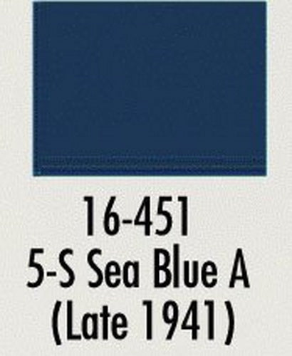 Badger 16-451 5-S Sea Blue A (Late 1941) Marine Acrylic Paint - 1 oz. Bottle