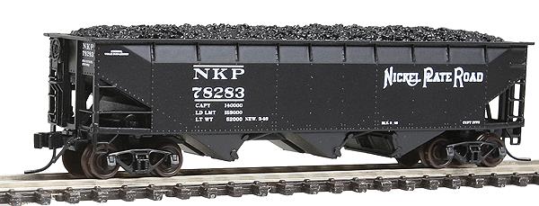 Bluford Shops 73171 N Scale Nickel Plate Road 3-Bay Offset Side Hopper #78283