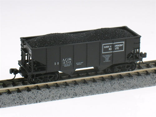 Bowser 37617 N Scale AGS Queen & Crescent Route 2-Bay Hopper #11350