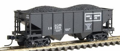 Bowser 37617 N Scale AGS Queen & Crescent Route 2-Bay Hopper #11350