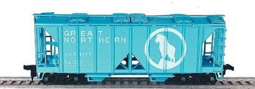 Bowser 55679 HO Blue Great Northern 70T 2-Bay Covered Hopper # 71177 Kit