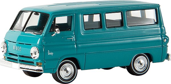 Brekina Automodelle 34300 1:87 Scale Lake Blue Dodge A 100 Passenger Van