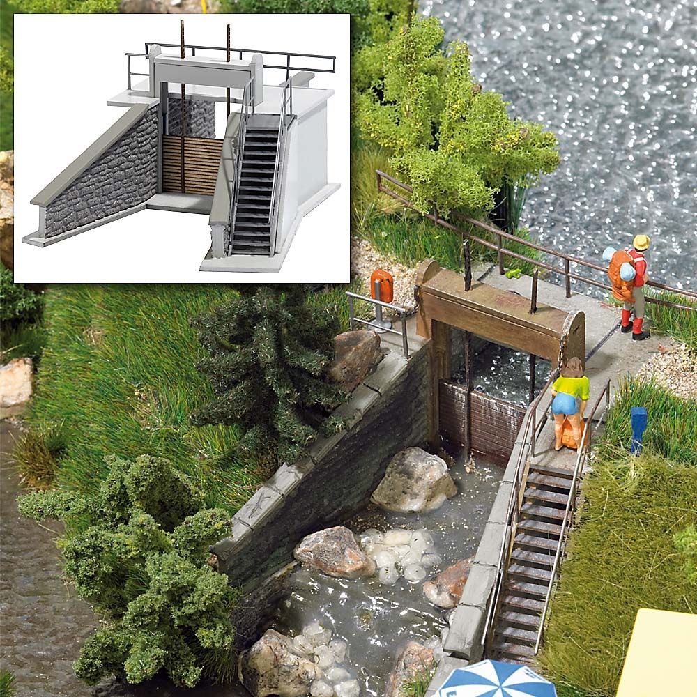 Busch 1483 HO Scale Small Dam w/Footbridge