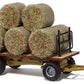 Busch 44930 HO Scale Assembled Hay Trailer with Round Baled Load