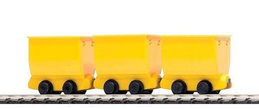 Busch 5020 HO Scale Yellow Tipper Wagons Set #1 (Pack of 3)