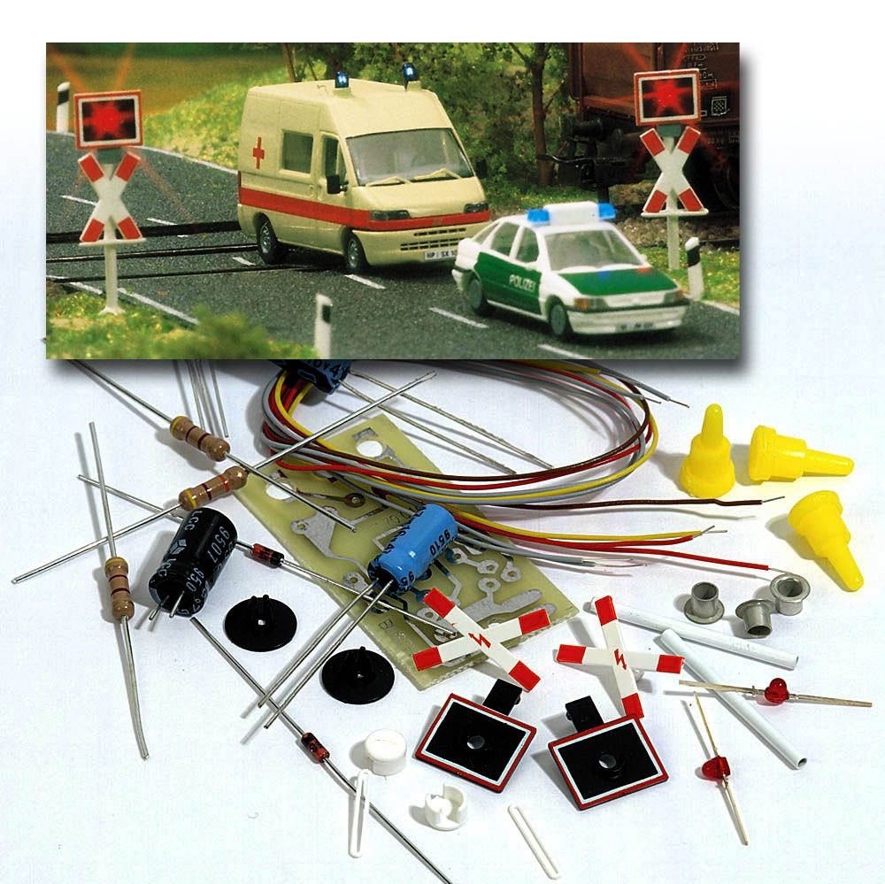 Busch 5491 HO Scale "Warnblink Anlage" Flashing Train Crossing Light