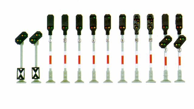 Busch 5850 N European Block Signal w/o function (Set of 12)