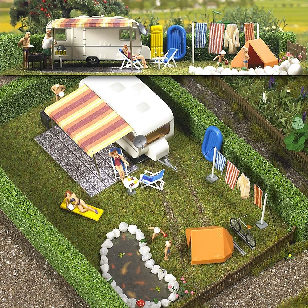 Busch 6023 Caravan w/Accessories
