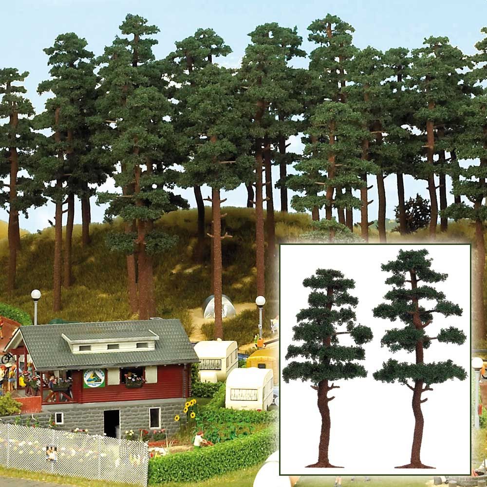Busch 6141 HO 5-1/8" & 5-3/4" Pine Tree (Set of 2)