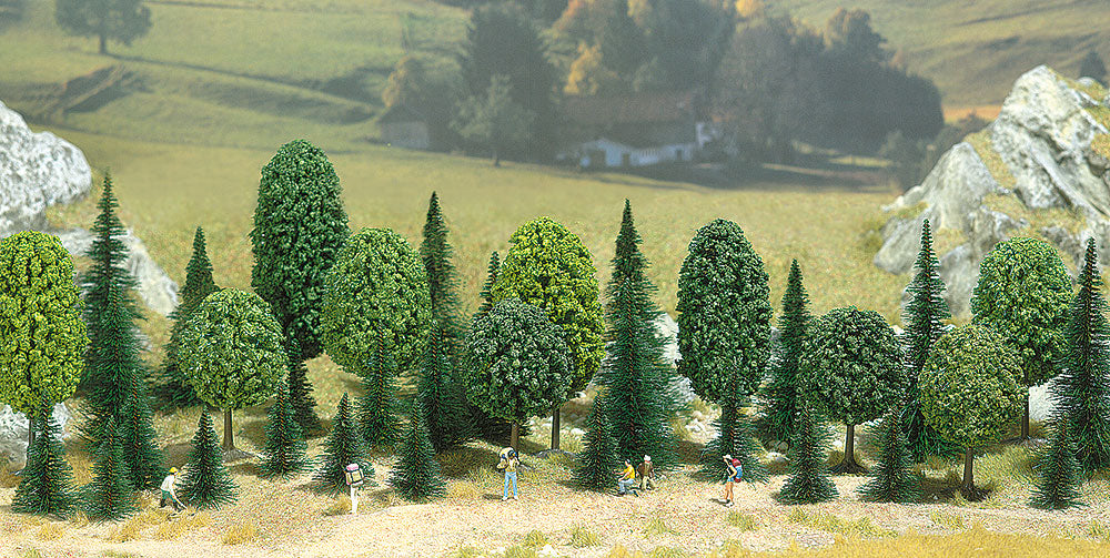 Busch 6490 Deciduous Tree & Fir Tree Assortment (Bag of 35)