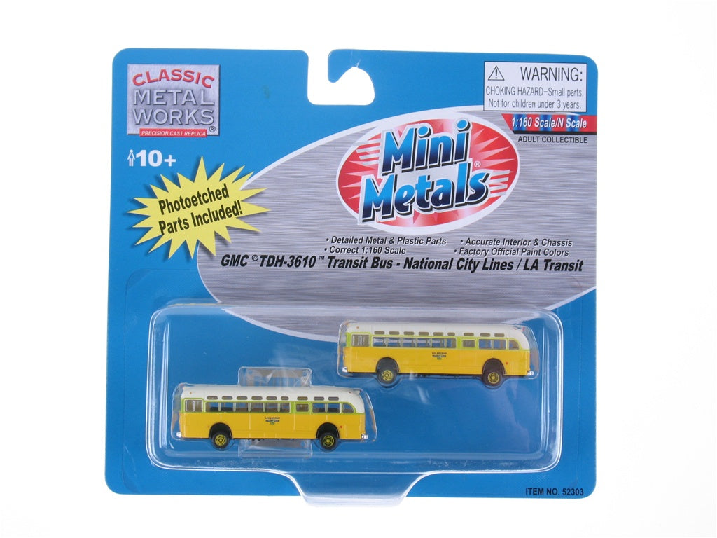 Classic Metal Works 52303 N Mini Metals NCL/LA Transit GMC TDH-3610 Transit Bus
