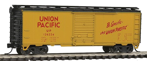 Con-Cor 100105 N Scale Union Pacific 40' Steel Boxcar #126224