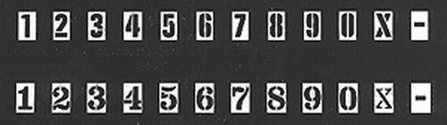 Detail Associates NB2601 HO Scale Number Board Stencil (Pack of 2)