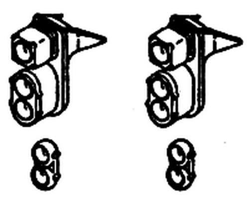 Details West HS-105 HO Scale SP Mars Double End Headlight Set for SD-7 SD-9 Set